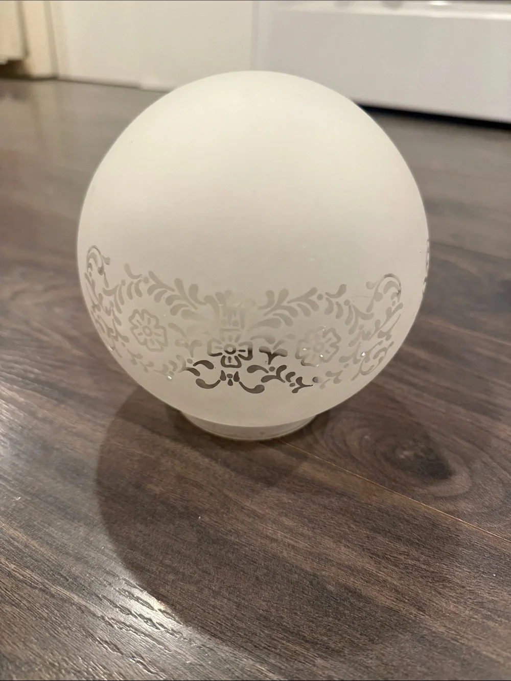 Frosted White Decorative Glass Globe - Home Accents 8:3